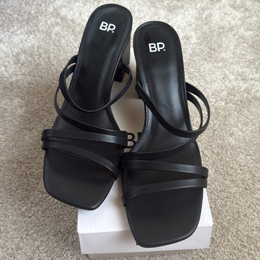 BP Black Strappy Heels